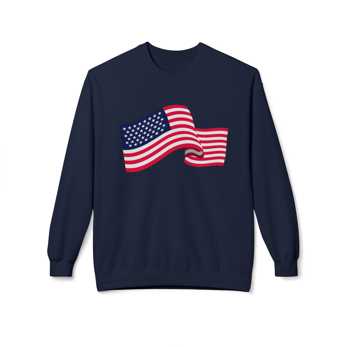 American Flag Wave Crewneck Sweatshirt