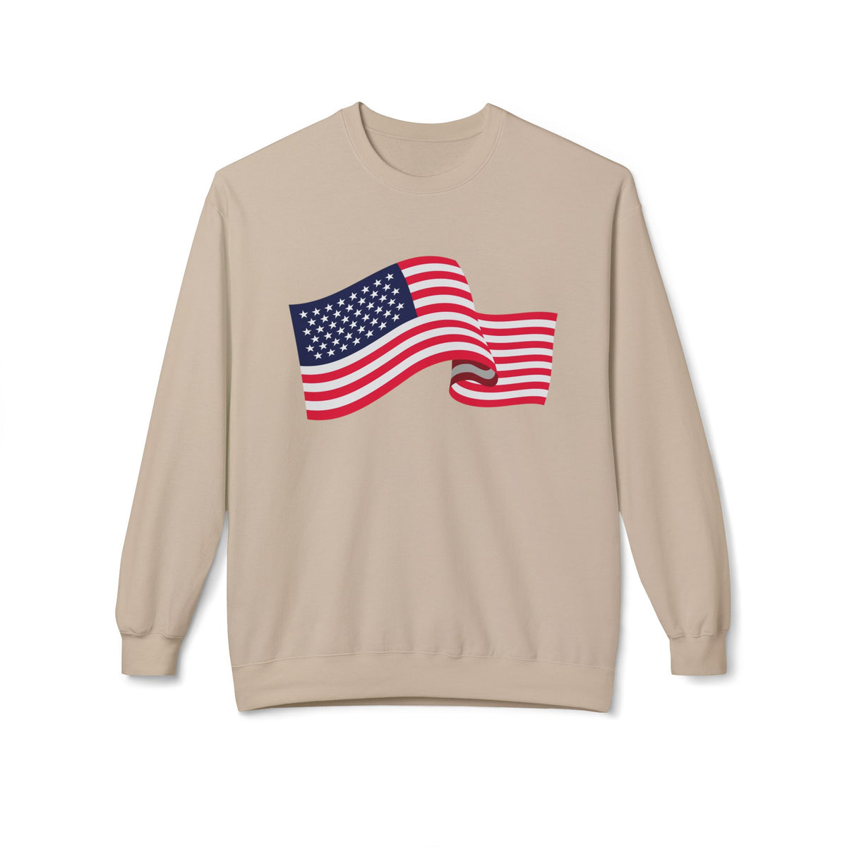 American Flag Wave Crewneck Sweatshirt