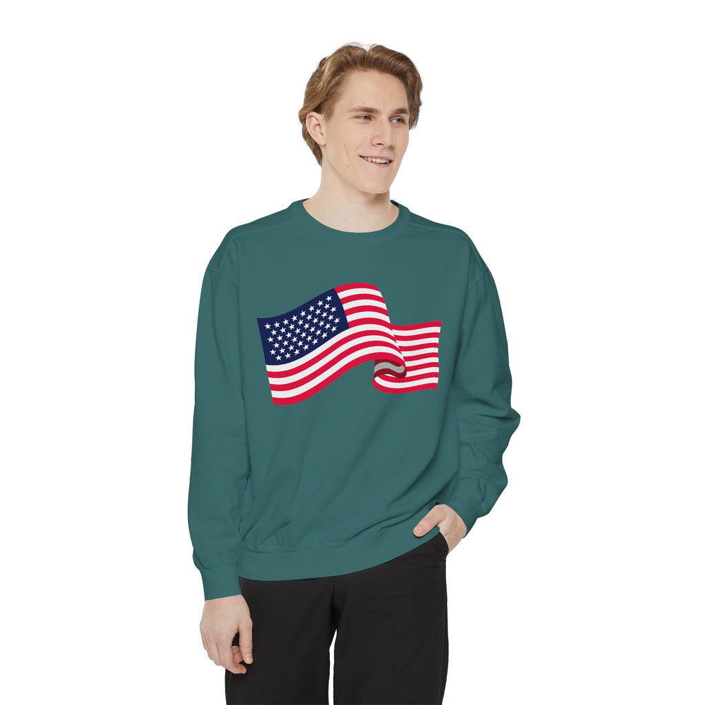 American Flag Wave Sweatshirt