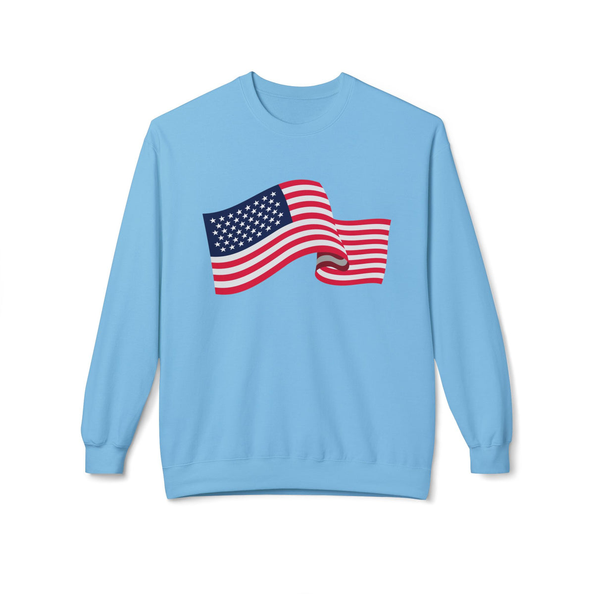 American Flag Wave Crewneck Sweatshirt