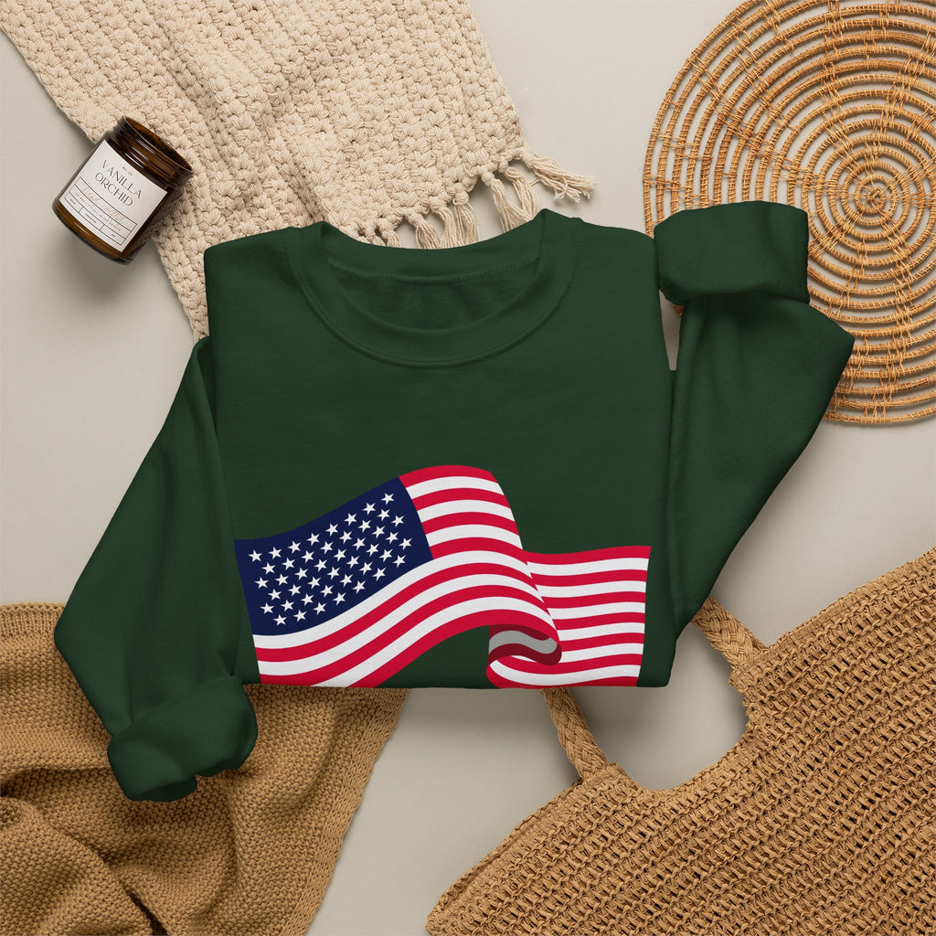 American Flag Crewneck Sweatshirt