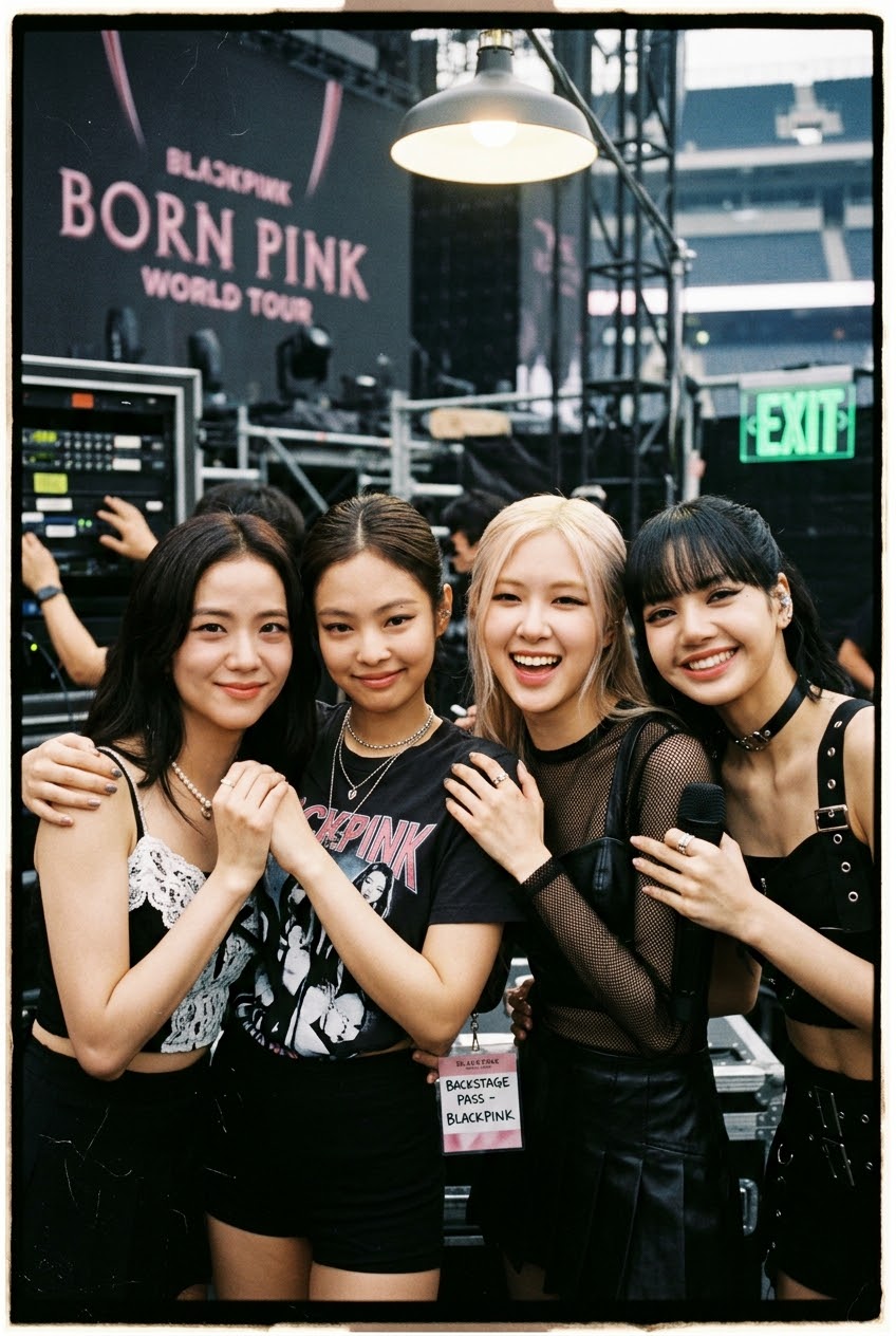 BLACKPINK Born Pink World Tour Backstage Candid Moments - High-Resolution Digital Photography Print, K-Pop Fan Art & Collectible Digital Download