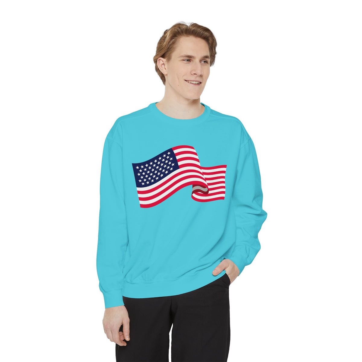 American Flag Wave Sweatshirt