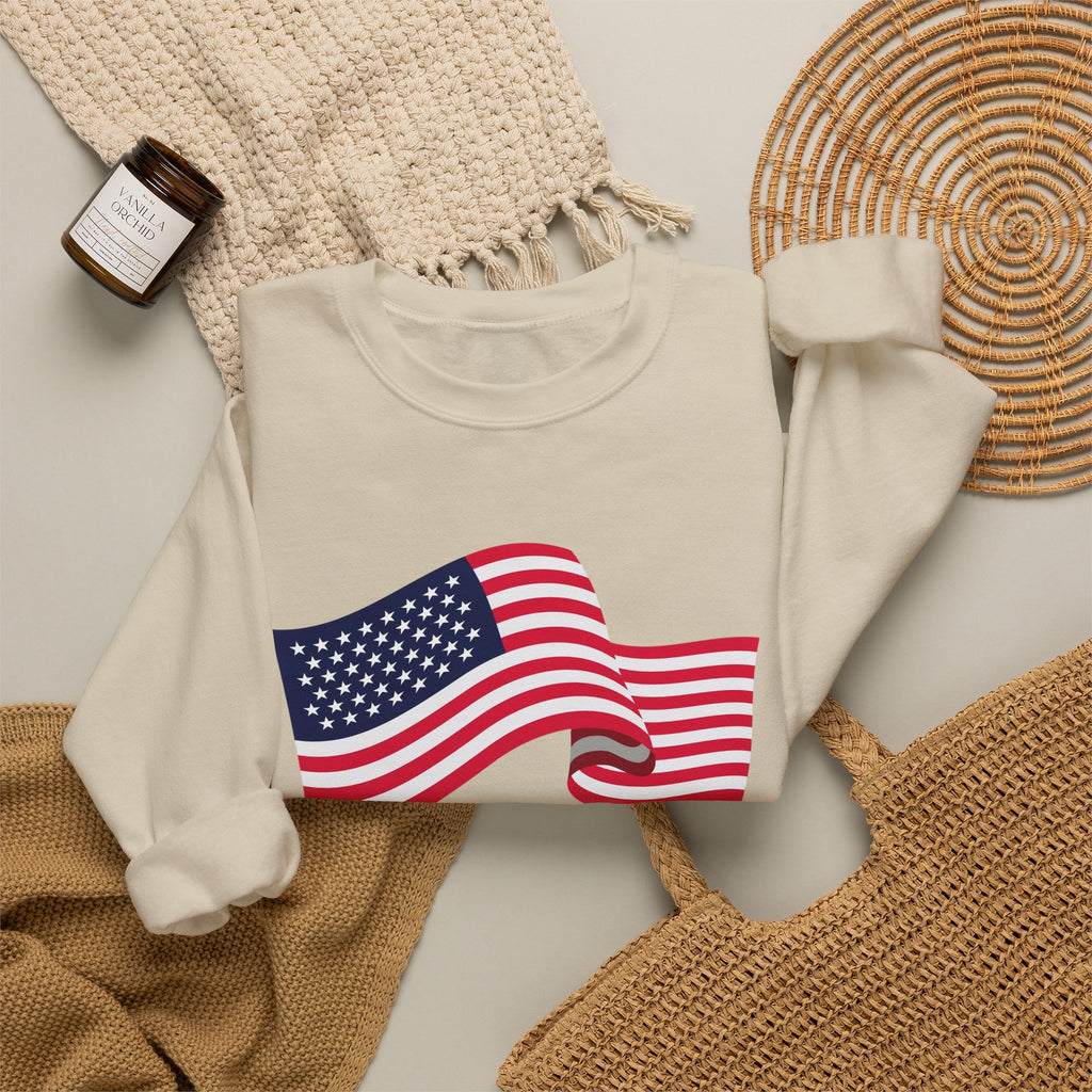 American Flag Crewneck Sweatshirt