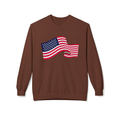 American Flag Wave Crewneck Sweatshirt