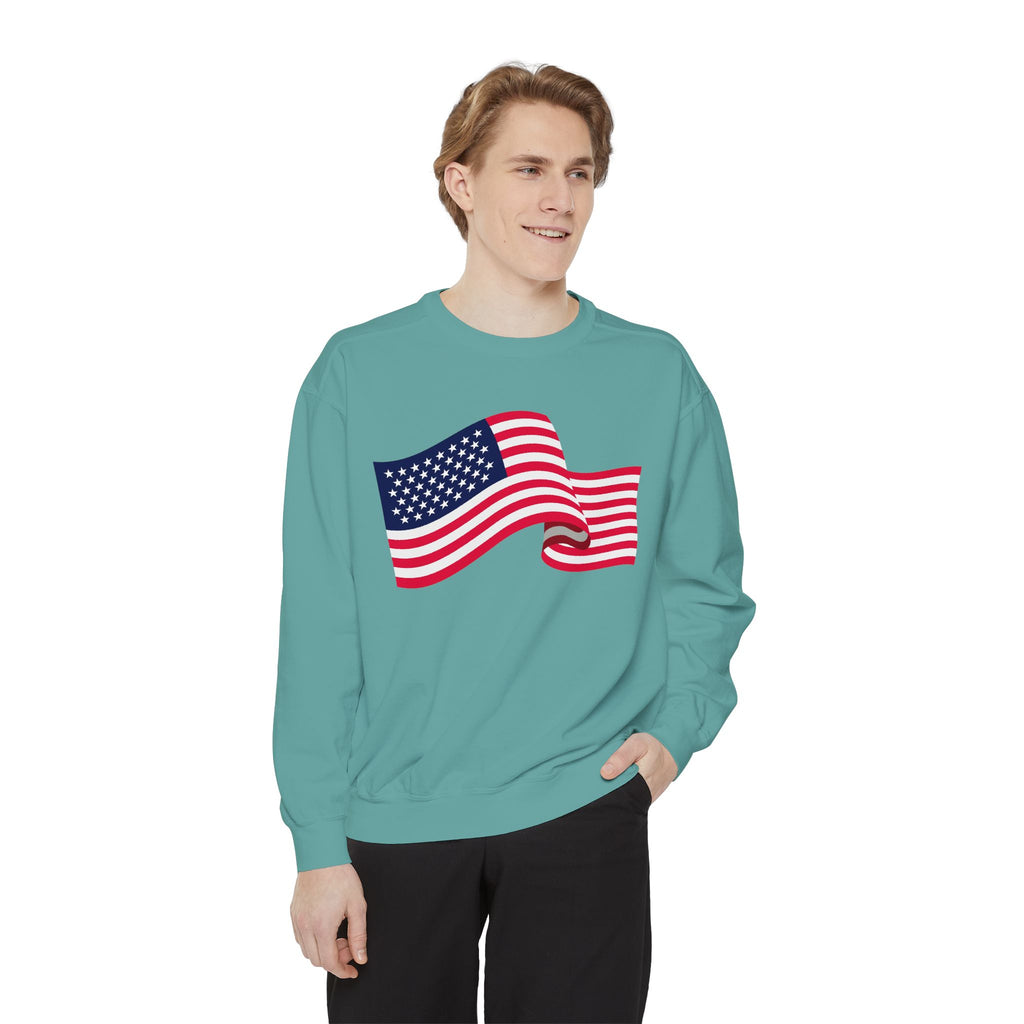 American Flag Wave Sweatshirt