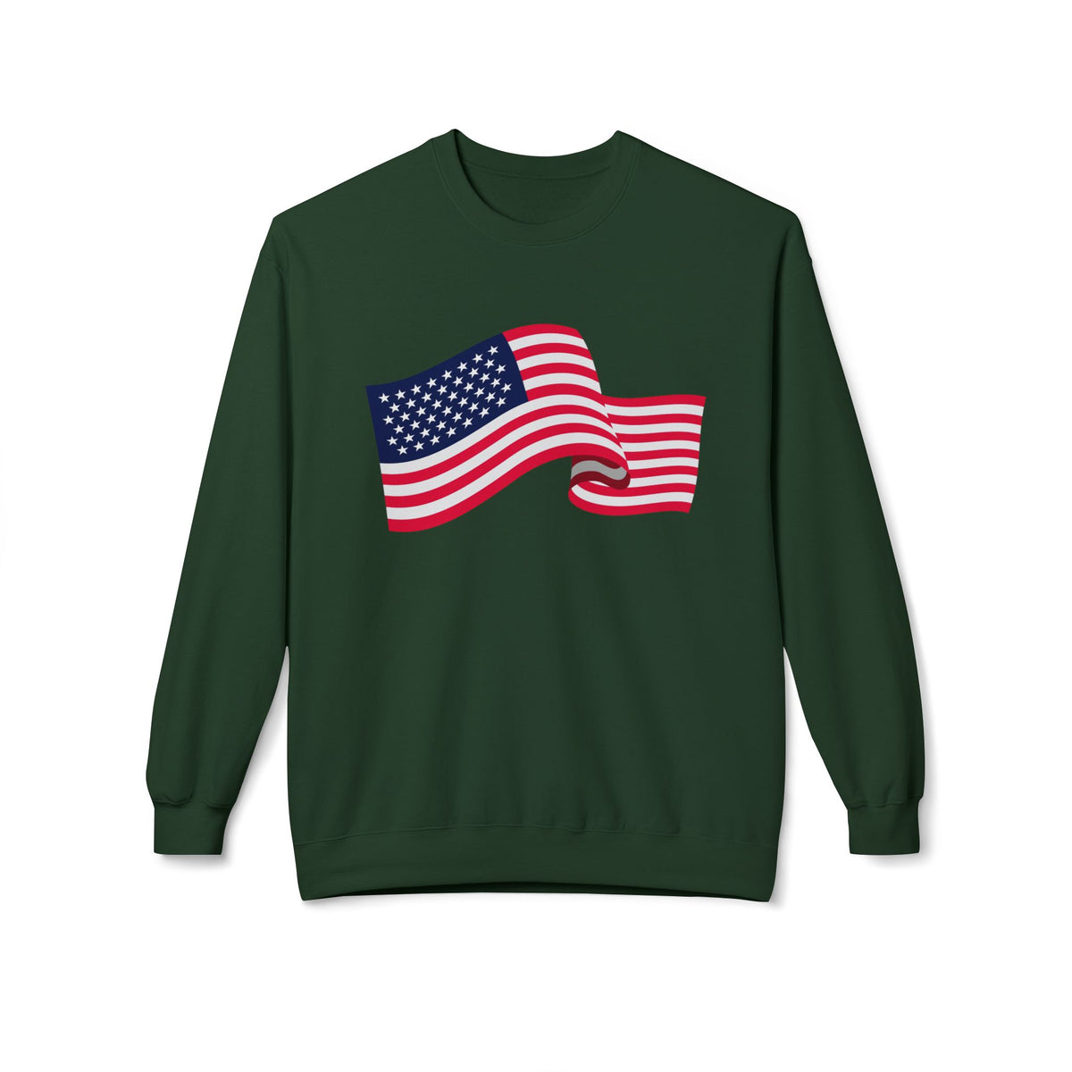 American Flag Wave Crewneck Sweatshirt