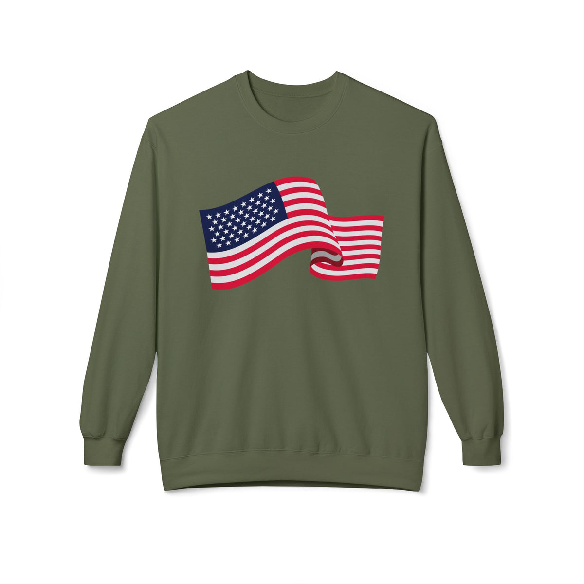 American Flag Wave Crewneck Sweatshirt