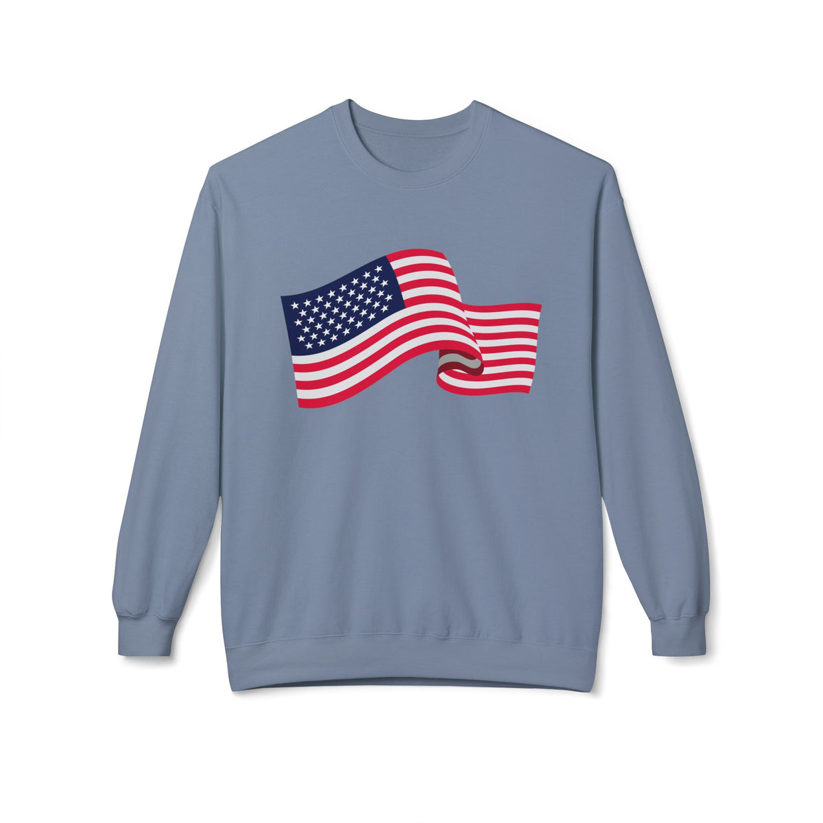 American Flag Wave Crewneck Sweatshirt