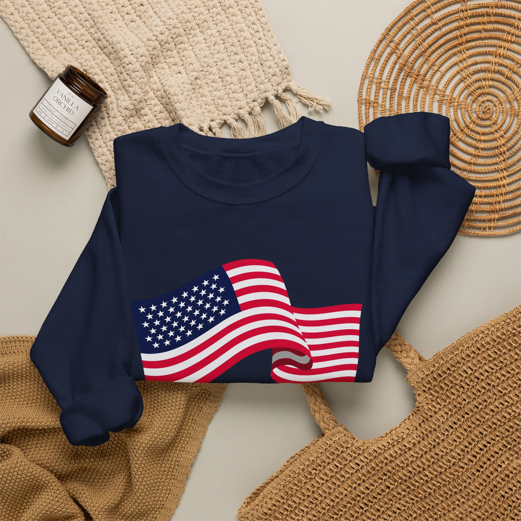 American Flag Crewneck Sweatshirt