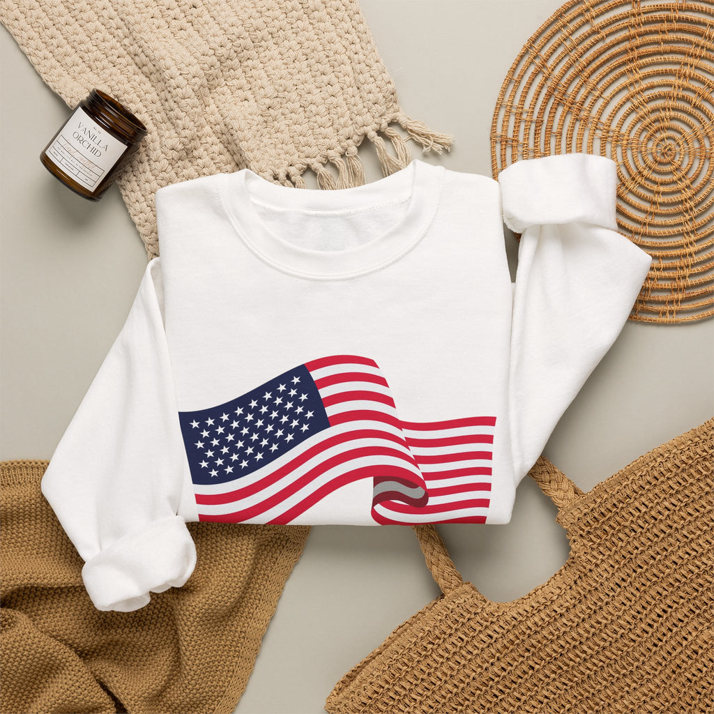 American Flag Crewneck Sweatshirt