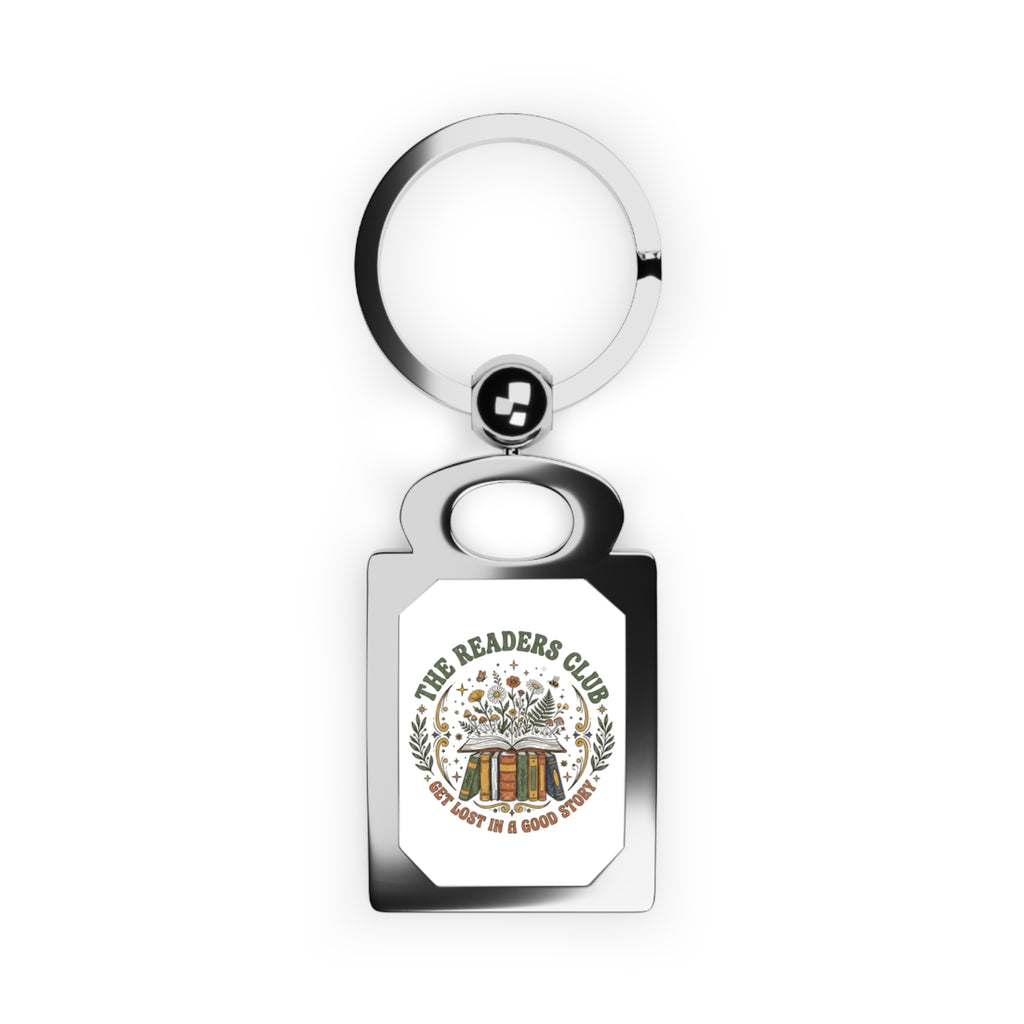 The Readers Club Rectangle Photo Keyring